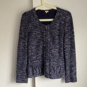 J. Crew tweed peplum blazer